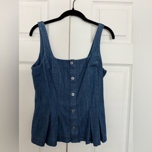 Banana Republic Factory denim fitted bodice top